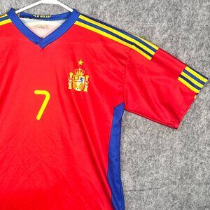 David Villa Spain Futbol / Soccer Nota Bene Jersey Men's Sz Large Made in Italy